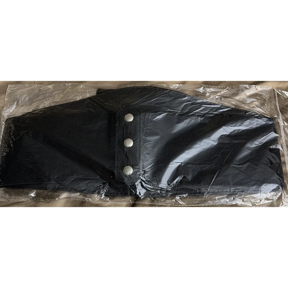 NWT black faux leather corset belt with eyelets. Snaps In Back Large. Cosplay